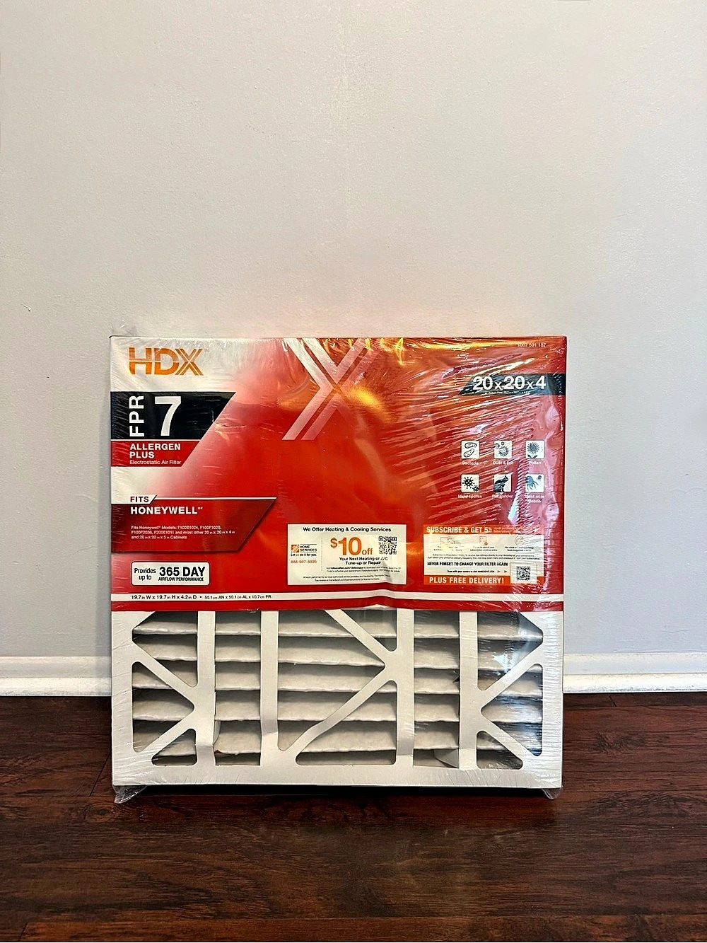 NIP HDX 20x20x4 FPR 7 Allergen Plus Air Filter